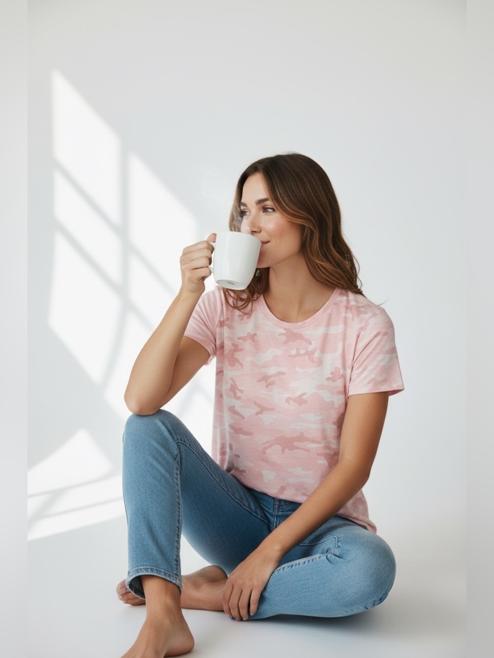GAP Pink Camo Short Sleeve Tee